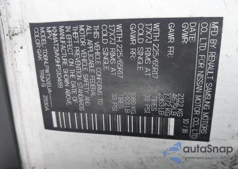 2017 Nissan Rogue S z USA, uszkodzony, nr VIN KNMAT2MV9HP510489